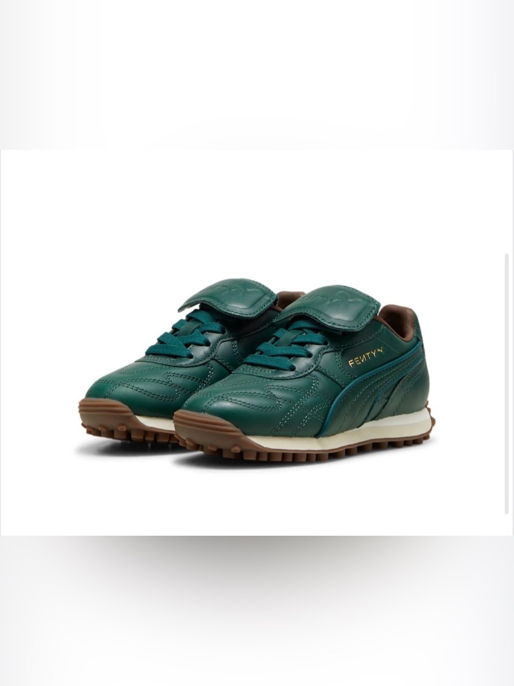 Fenty Puma Avanti L Toddler
'Dark Myrtle' Green Leather Sneakers Trainers Sz 10